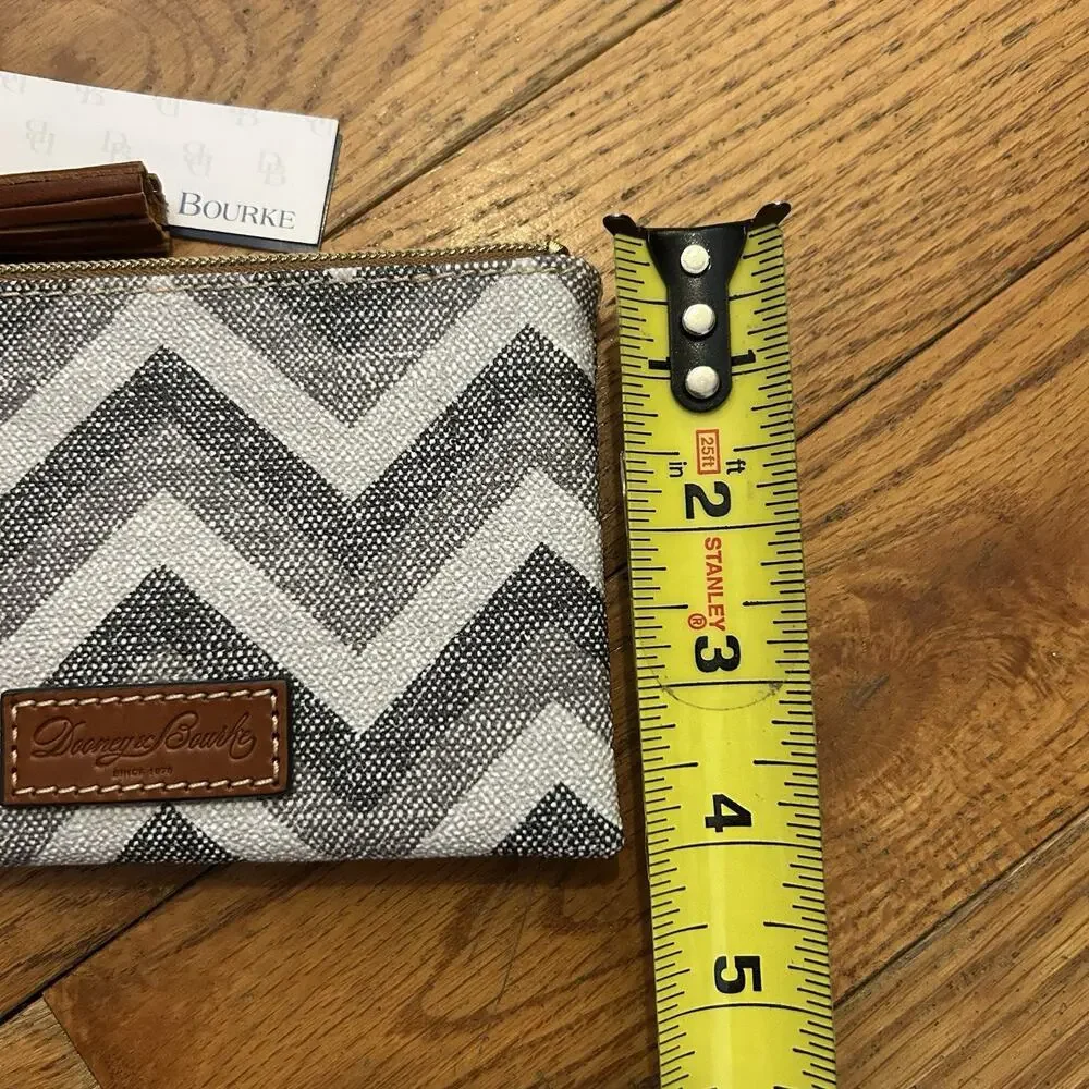 NEW Dooney & Bourke Zig Zag Striped Coin Purse Pouch Bag Wallet